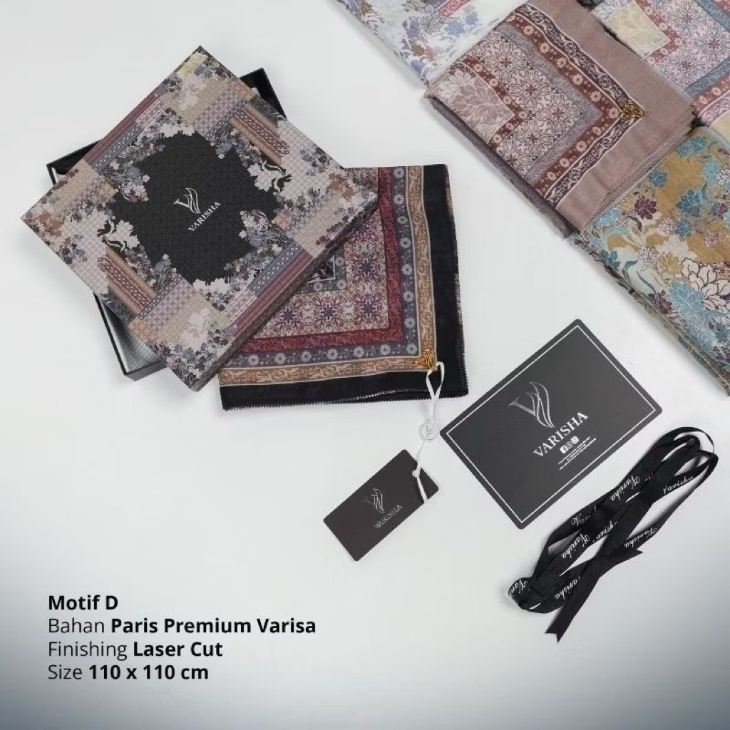 Hijab Segiempat Varisha Scarves Box Motif LC