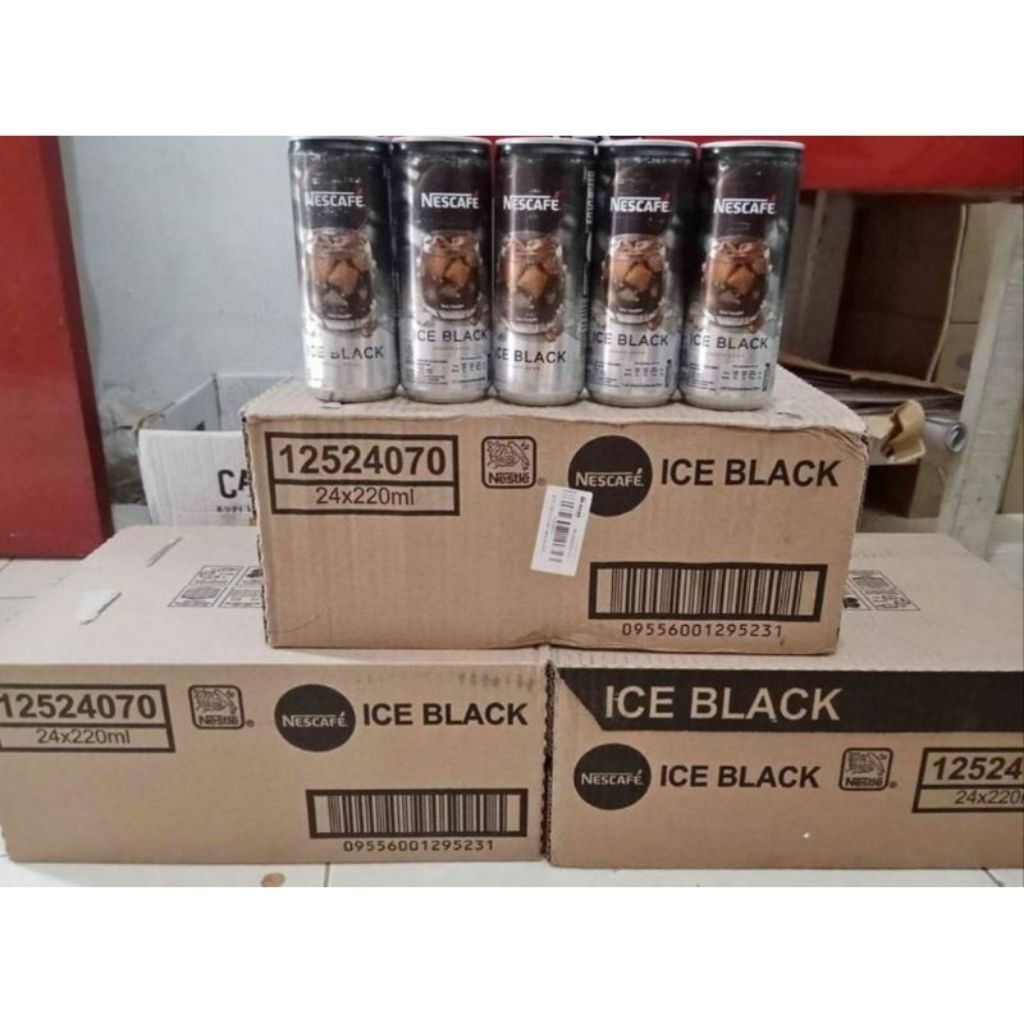 Kopi Nescafe kaleng is black Can 220 ml ( Harga 1 dus isi 24 pcs )
