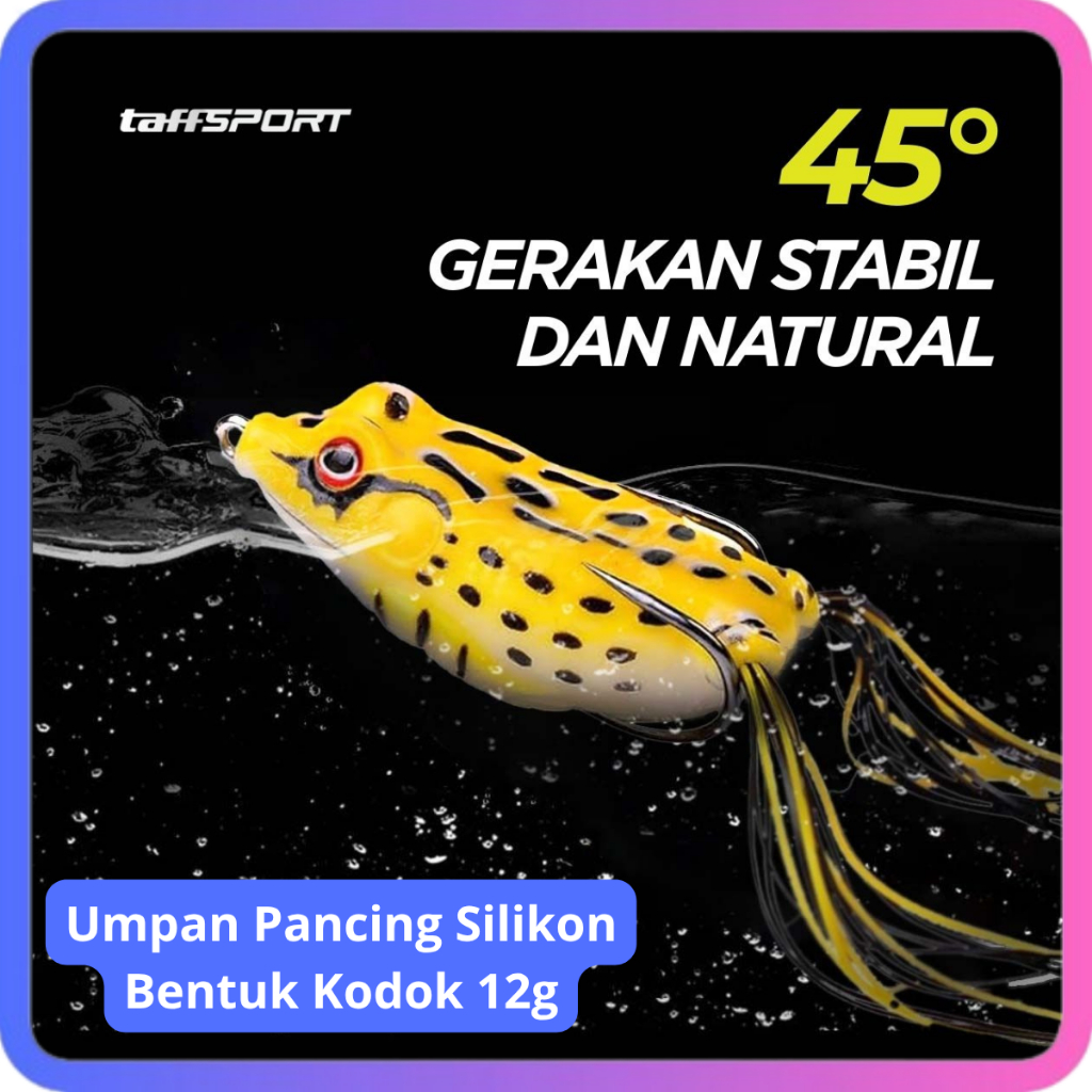 Umpan Pancing Soft Frog Lure Umpan Ikan Gabus Bentuk Kodok 12g umpan katak ofrog katak
