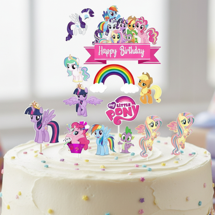 TOPPER KUE CUSTOM LITTLE PONY TOPPER CAKE / HIASAN KUE ULANG TAHUN