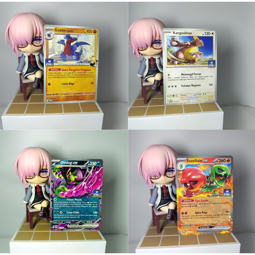 ORI Kartu Pokemon Gym Limited Gabite Cynthia Kangaskhan Okidogi EX Scovillain EX Indo ID I Promo SV-