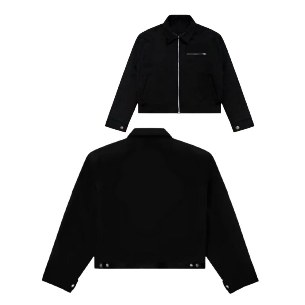 VECHNOST:work jacket boxy basic hitam-jaket kerja basic polos hitam