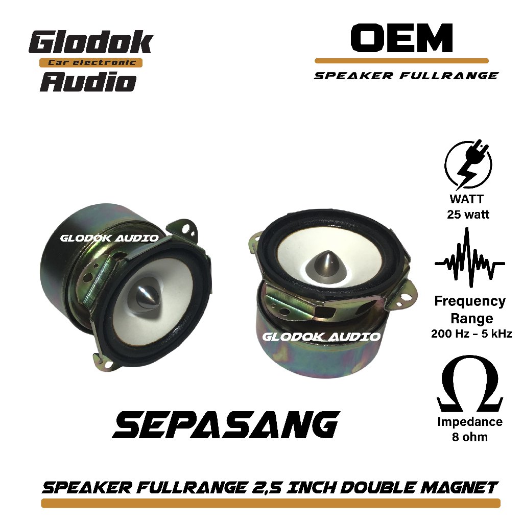 Speaker 2,5 inch Mid-Bass 8 ohm 25 watt