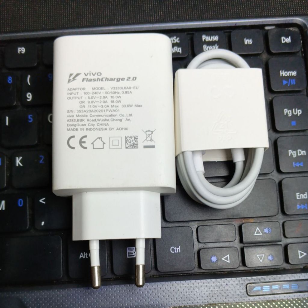 charger Vivo 33 Watt flashcharger original copotan