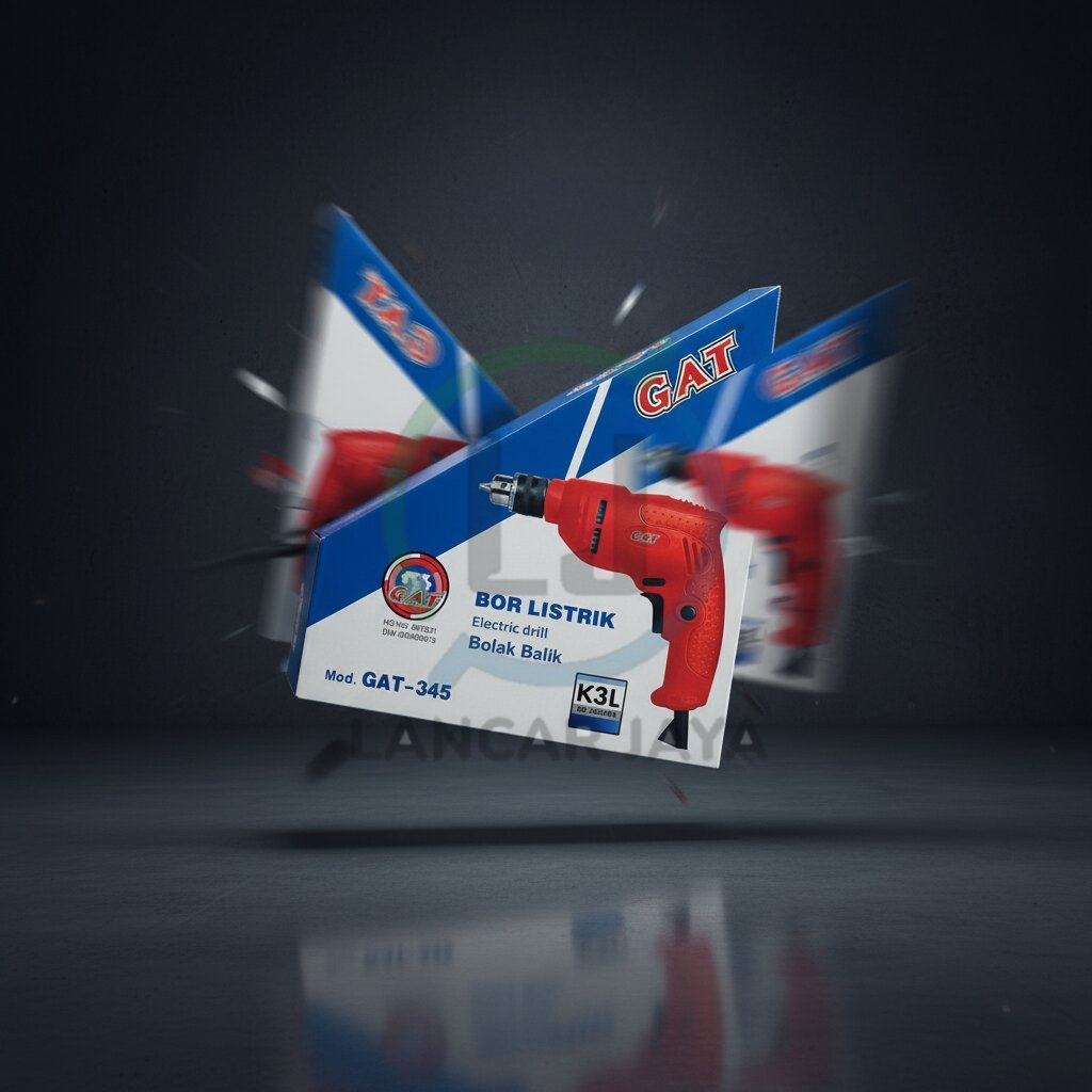 Mesin Bor Listrik GAT 345 10mm putaran kanan kiri / Bolak-balik | mesin bor tangan