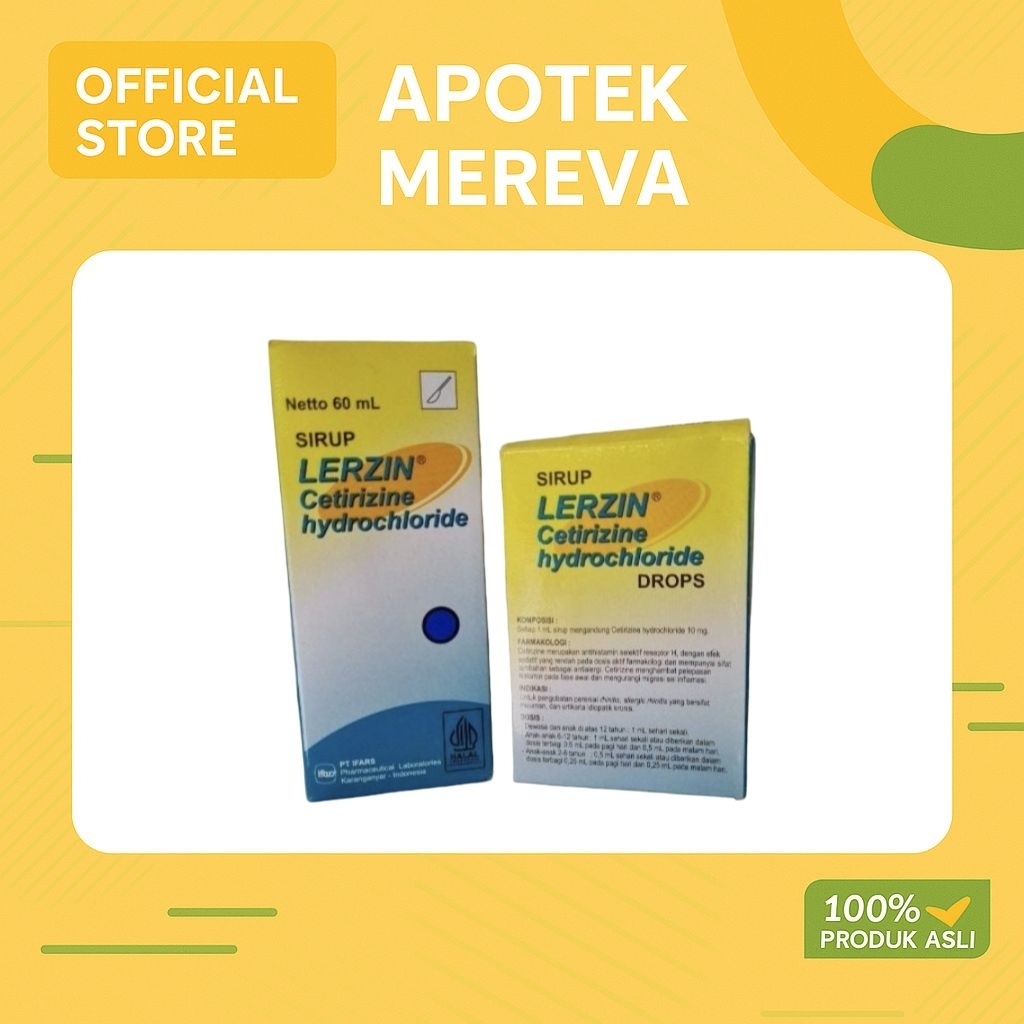 LERZIN SIRUP DAN DROP UNTUK ANAK DAN BAYI MENGATASI ALERGI DAN BiDuran