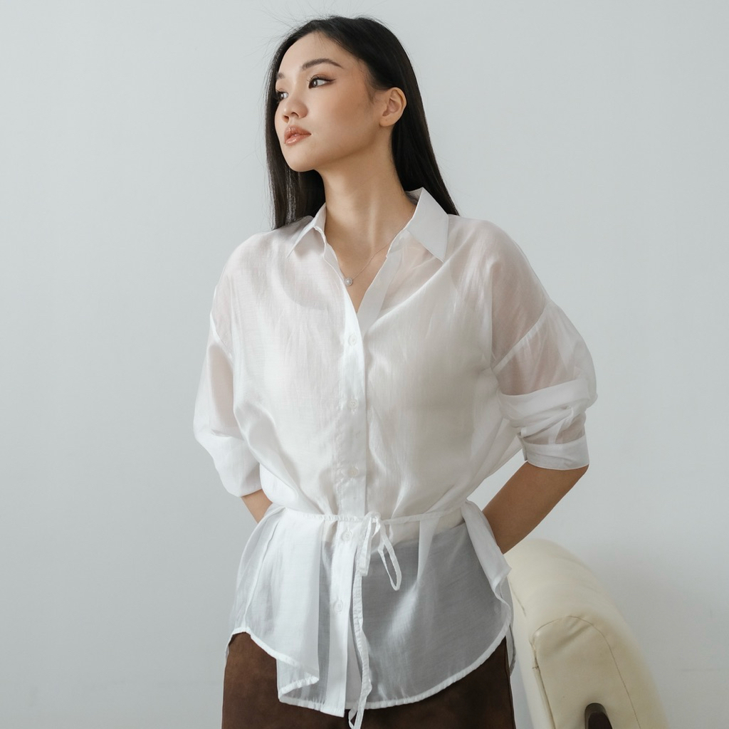 Seya Clothing - Beryl Shirt - Kemeja Lyocell Tipis Lengan Panjang Korea Wanita