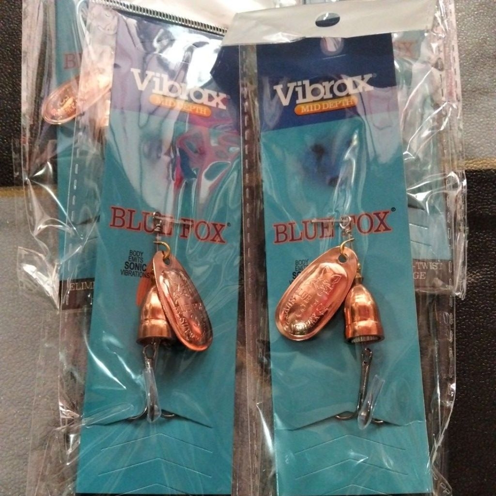 inline spiner vibrax blue fox (kw) size 3 tembaga