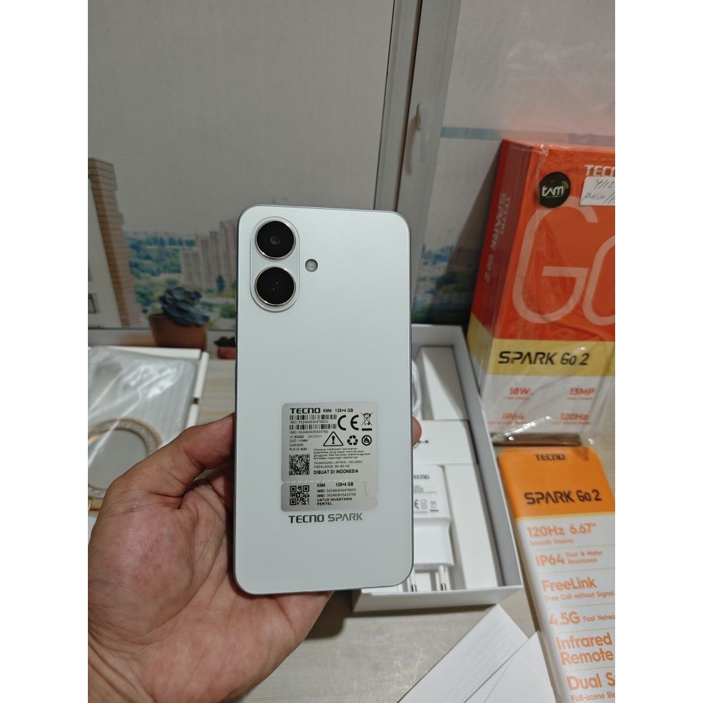 tecno spark go 2 4/128 garansi resmi second like new