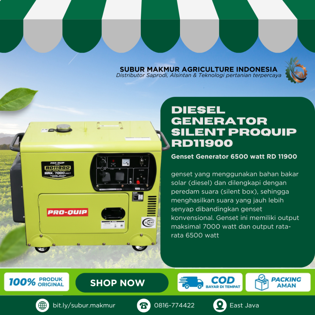 DIESEL GENERATOR SILENT PROQUIP RD11900