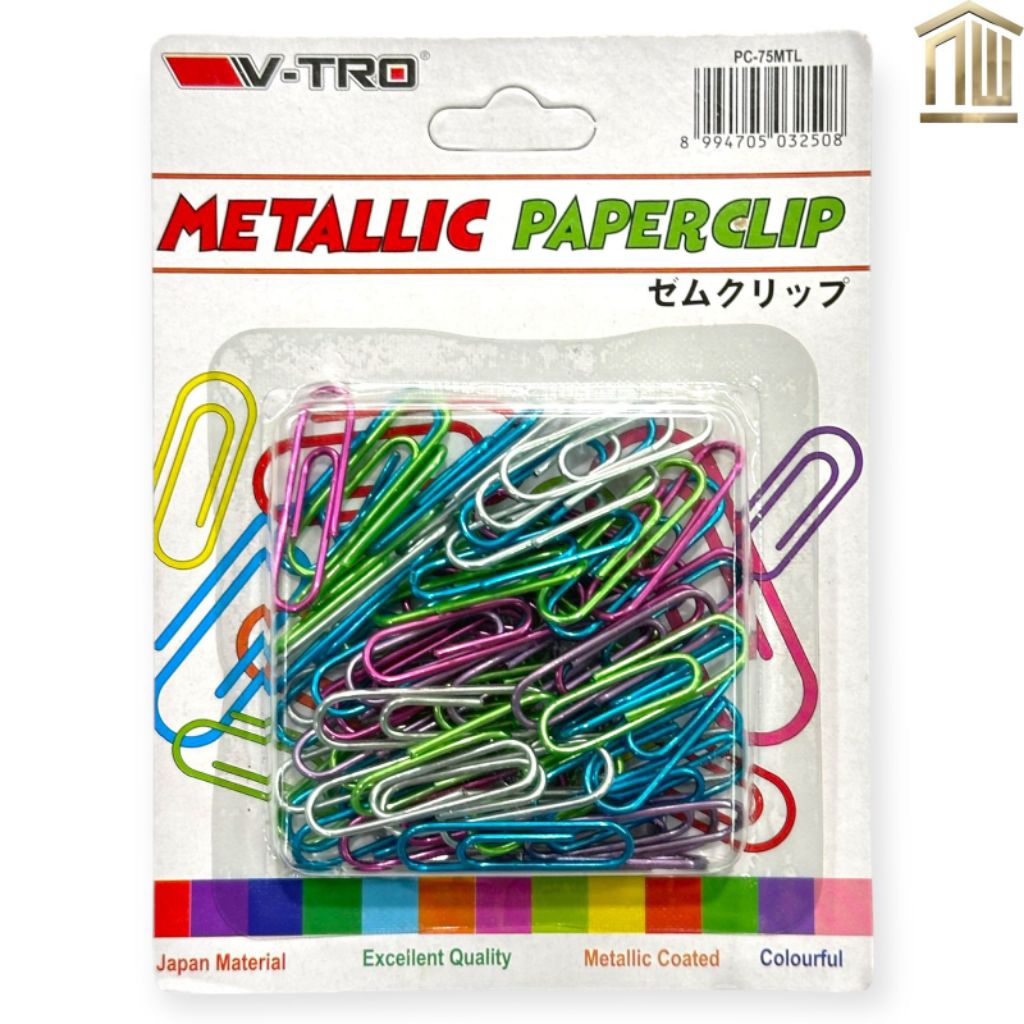 Paper Clip Metalic PC 75-MTL