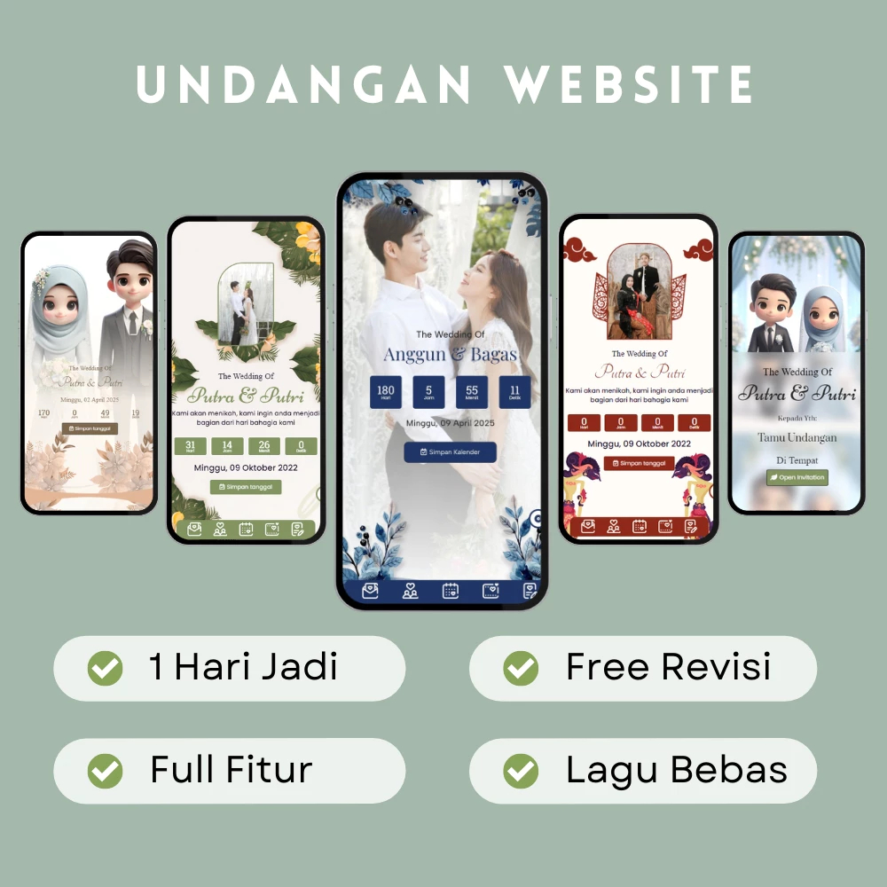 Undangan Digital Pernikahan Aesthetic Undangan Online Pernikahan Undangan Website Pernikahan Aesthet