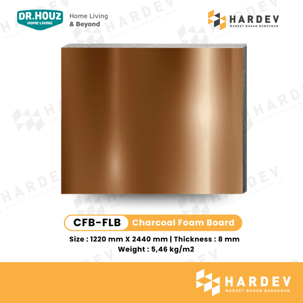 DR.HOUZ - Charcoal Foam Board - CFB FLB Mirror (Wall Board)