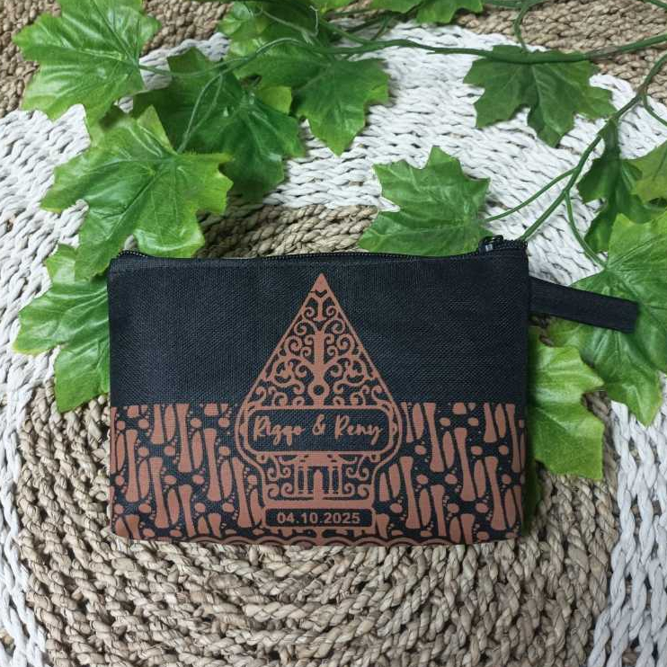 Souvenir nikah Pouch kanvas 20x15 free desain Termurah-souvenir toko-souvenir promosi-murah