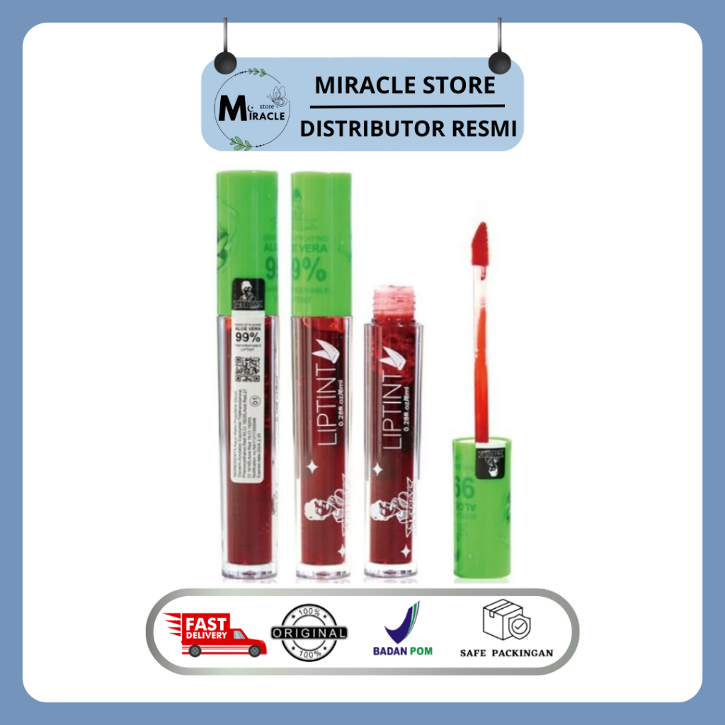 SHERBY LIPTINT - LIP tint Aloevera 99% Matte BPOM DEPKES sherbys -Mencerahkan warna bibir anda dan m