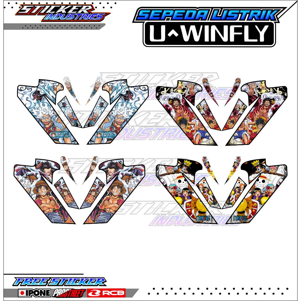 STRIPING VARIASI SEPEDA LISTRIK UWINFLY - ANIME EDITION / STICKER LIST VARIASI SEPEDA LISTRIK UWINFL