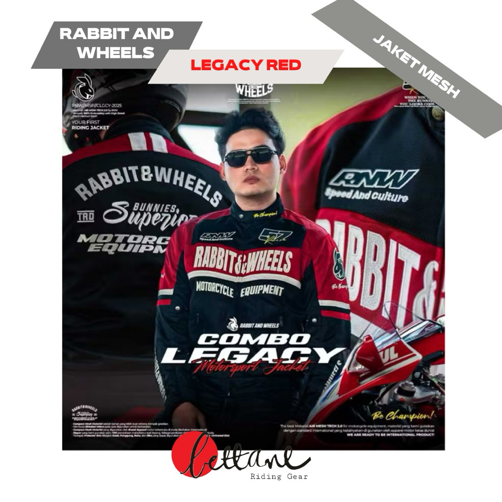 COMBO LEGACY RED Motorsport Jacket - RABBIT AND WHEELS