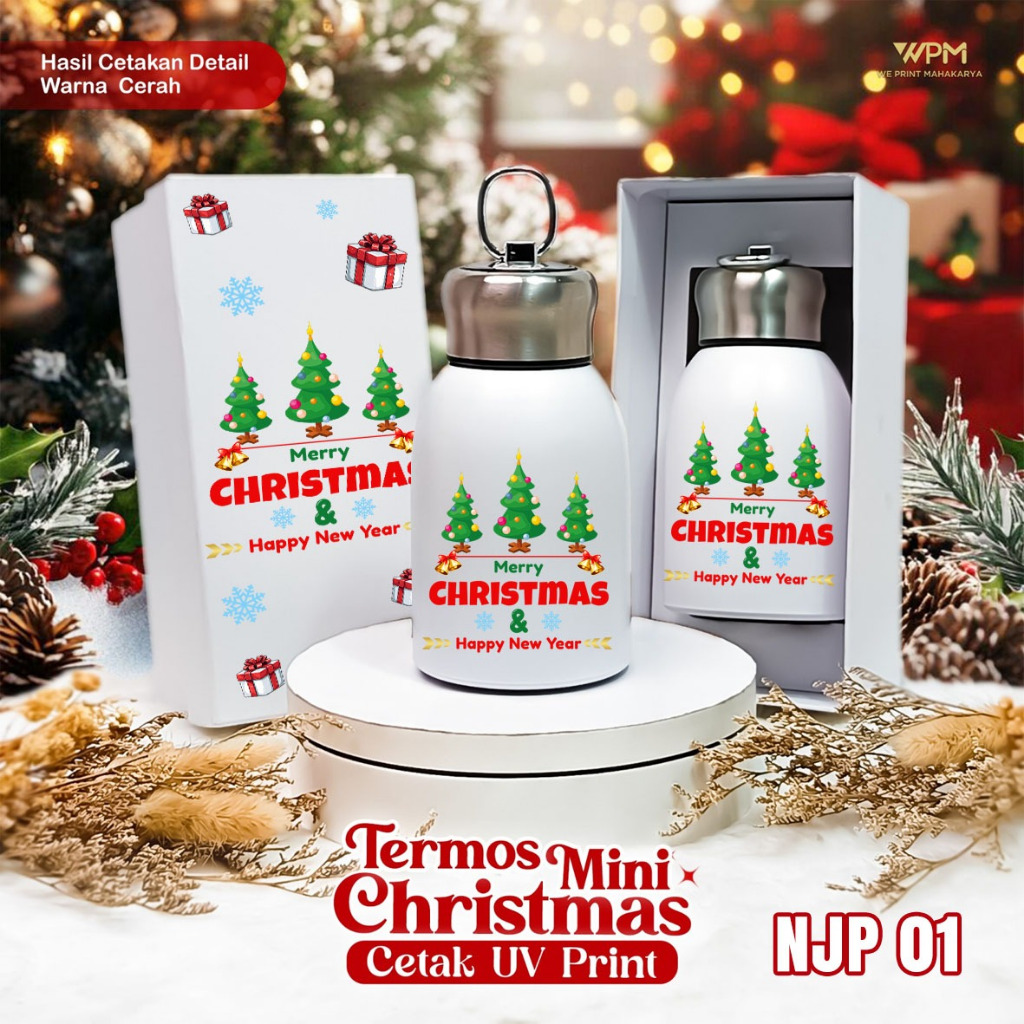 HAMPERS NATAL CUSTOM / TERMOS MINI NATAL CUSTOM / SOUVENIR NATAL CUSTOM / HADIAH SATUAN / HADIAH NAT
