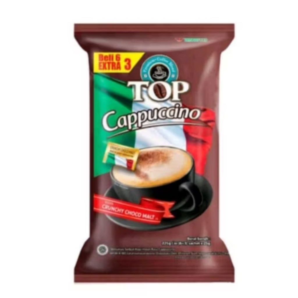 Top coffee cappucino isi 9 sachet (6+3)