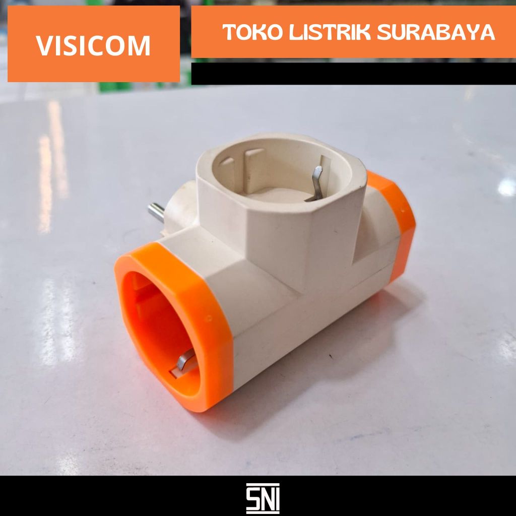 VISICOM STEKER T ARDE CABANG 3 LUBANG (VS-203B)