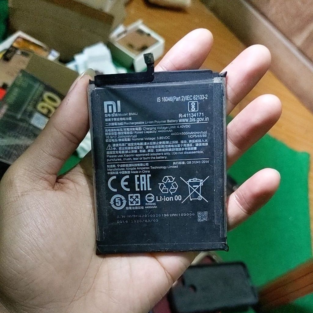 baterai note 8 pro bm4j ORI copotan