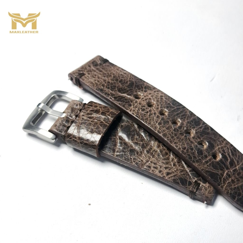 Tali jam tangan,tali jam kulit,strap kulit asli kualitas premium crack mocca pria wanita