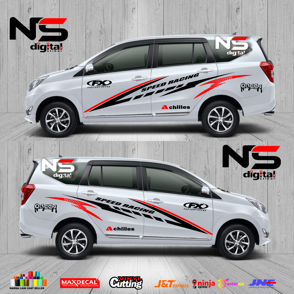 Stiker mobil sigra sticker mobil sigra cuting stiker body mobil sigra