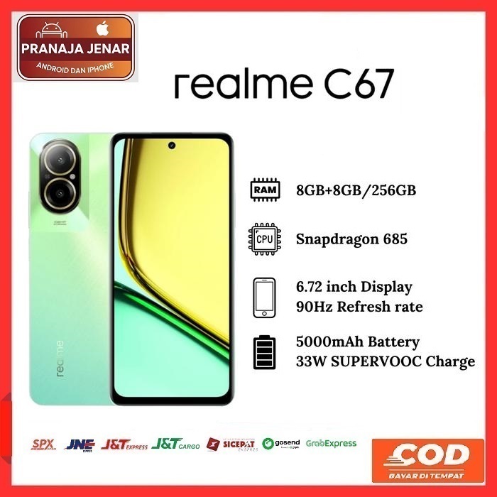 REALME C67 8/128GB SECOND FULLSET GARANSI