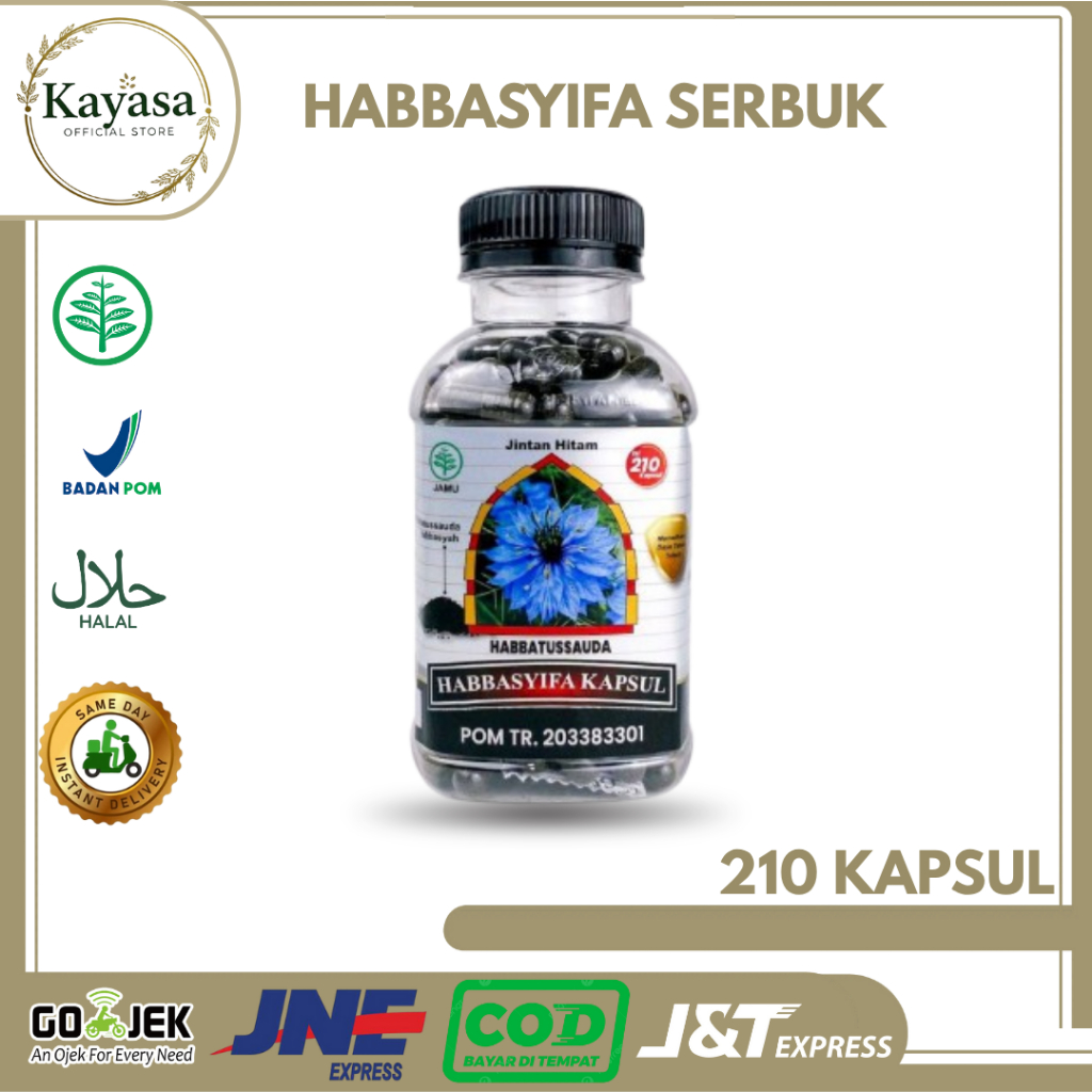 Habbasyifa Kapsul Serbuk | Habbatussauda Jinten Hitam Serbuk| Kapsul Habbatussauda Habbasyifa