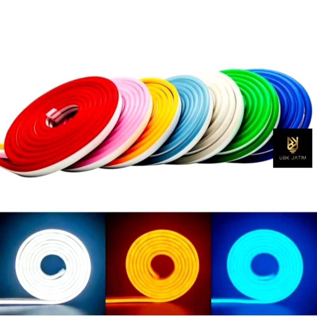 LAMPU LED NEON FLEX SELANG AC 220V METERAN, SOCKET LED NEON FLEX
