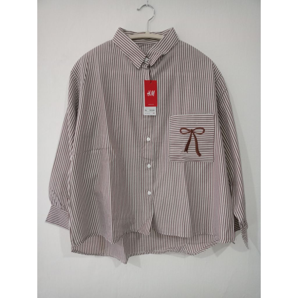 Kemeja Oversize Salur H&M