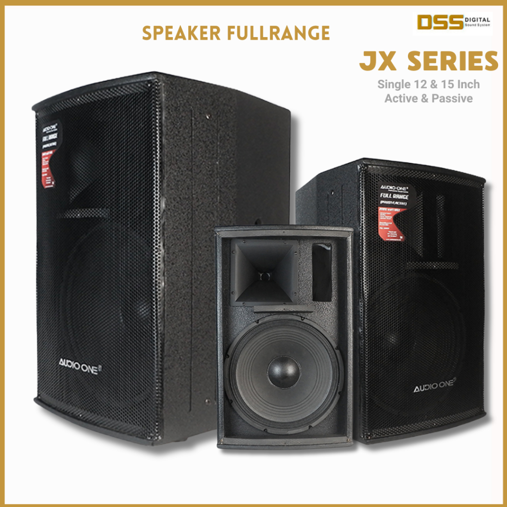 Speaker Aktif / Pasif 12 & 15 Inch Single AUDIO ONE JX 112/115  Fullrange Usb Bluetooth Original
