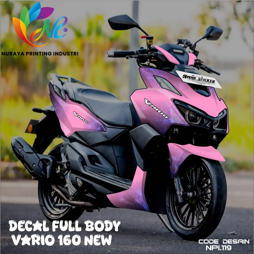 Decal stiker Vario 160 New ABS/NON ABS fullbody Dekal Sticker Motor Honda Vario 160 Murah decal stik