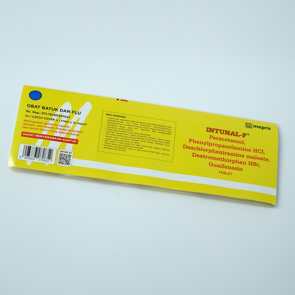 Intunal F 10 Tablet - Meredakan Gejala Flu dan Batuk
