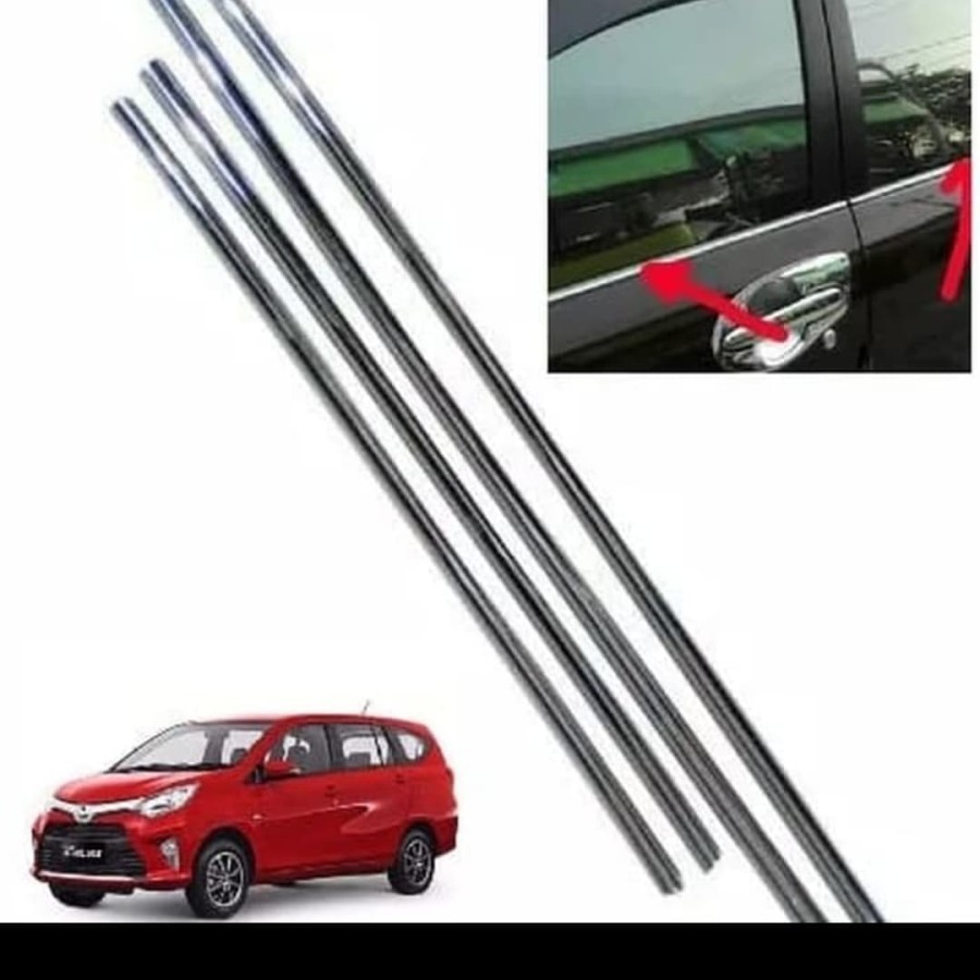 List Kaca Samping Mobil Calya/ Sigra Chrome