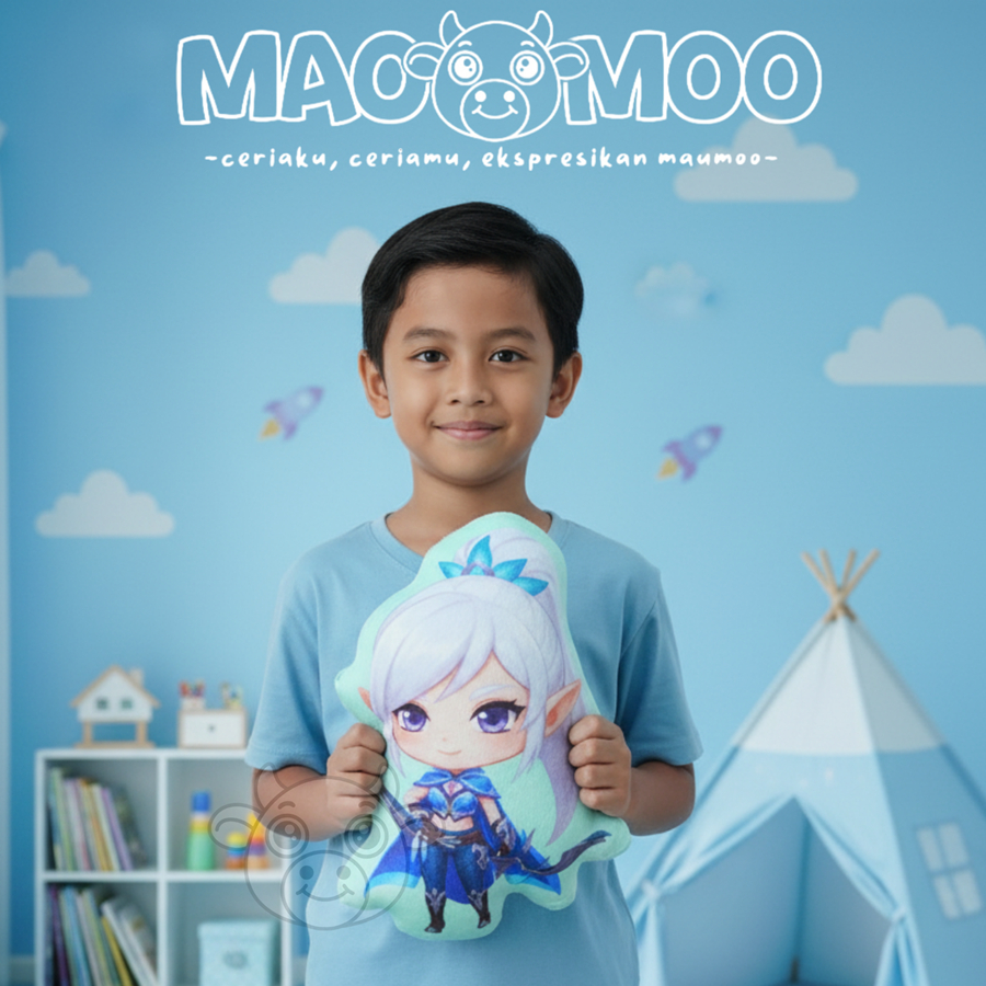 MaoMoo Bantal Boneka Hero Mobile Legends Cute Edition Ukuran M | Free Custom Nama MM057