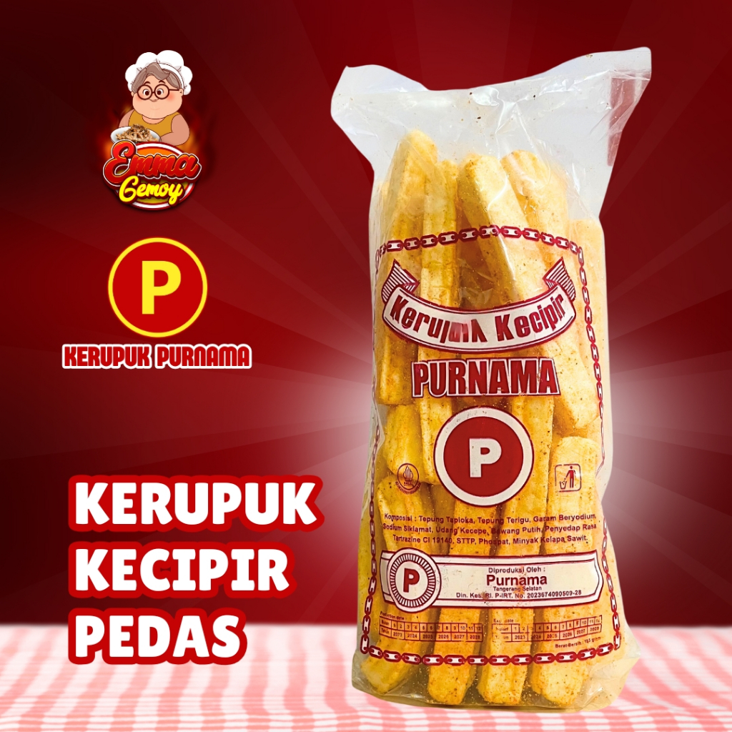 Kerupuk Kecipir Pedas Purnama Snack Jajanan Emma Gemoy