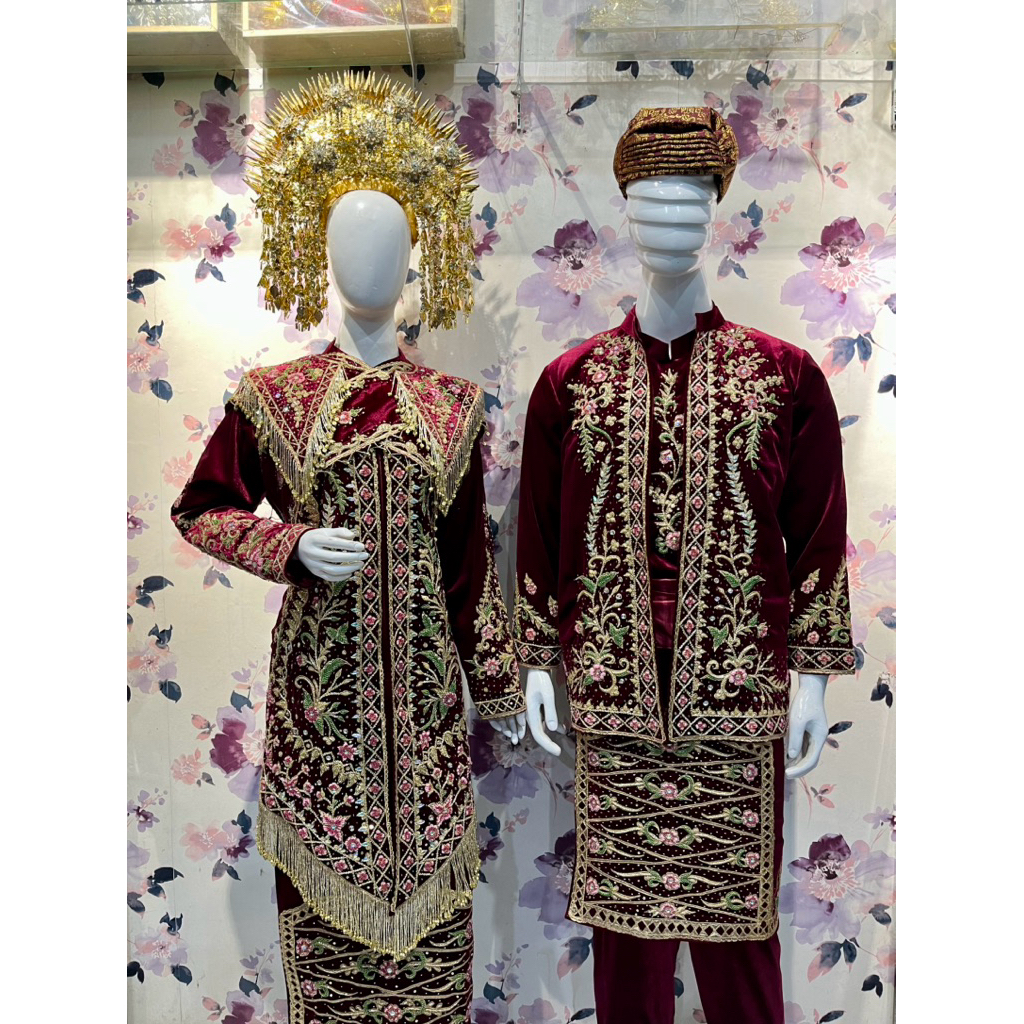 Baju Penganten Tunik Terbaru/Baju Penganten Minang/Baju Pengantin padang/baju minang batokah/baju an