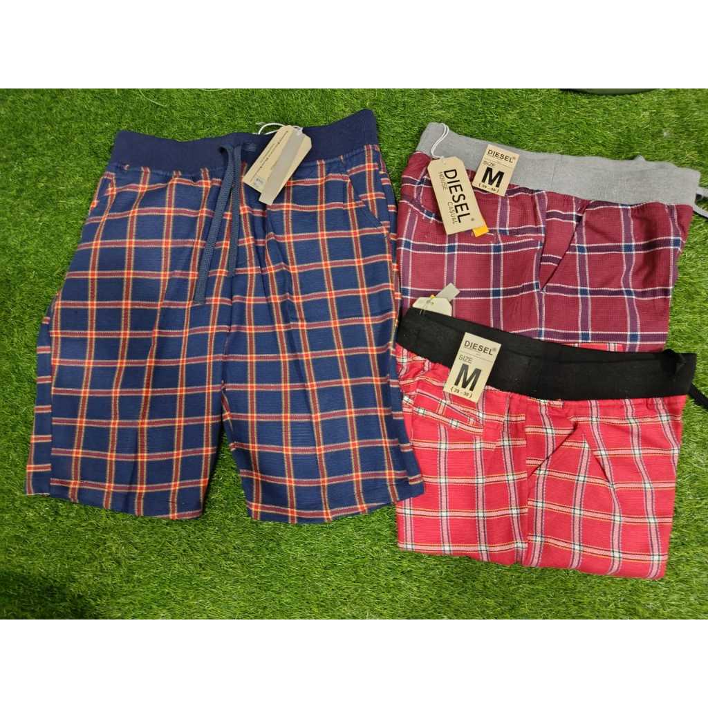 Celana Pendek Woven Diesel PRIA Dewasa Katun Motif Original