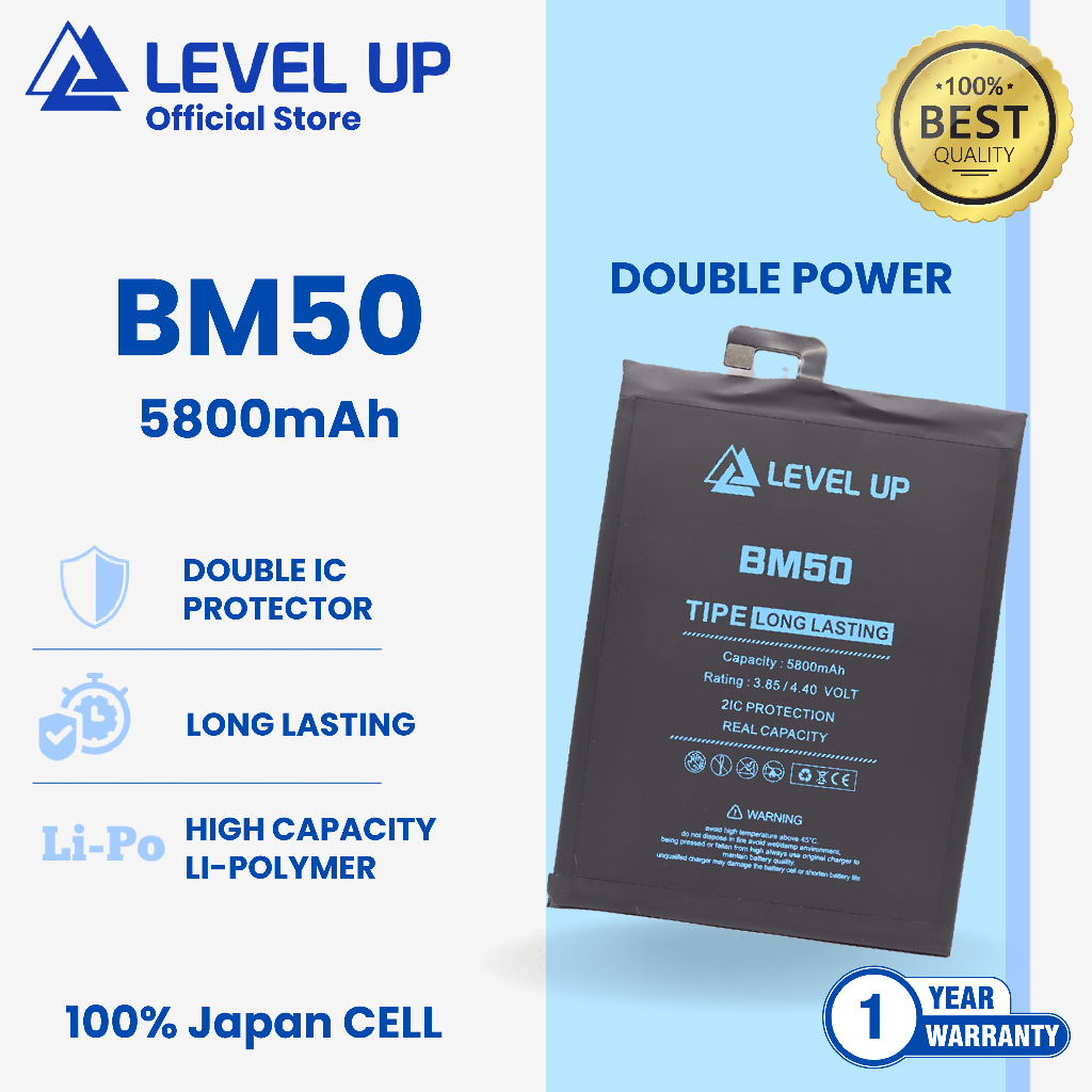 LEVEL UP Baterai Xiaomi Max 2 BM50 Double Power