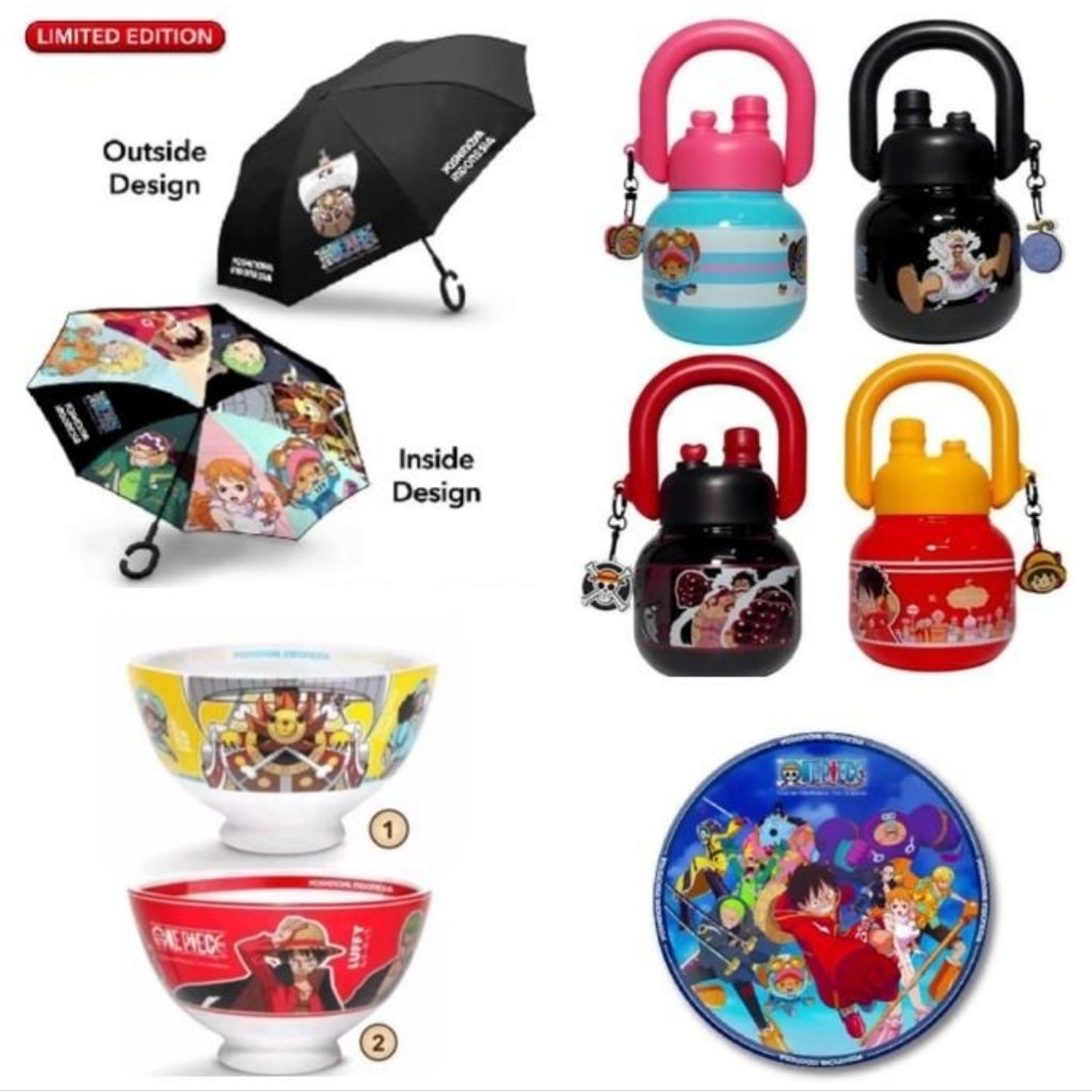 One Piece Yoshinoya Tumbler Botol Air Minum Plate Piring Umbrella Payung