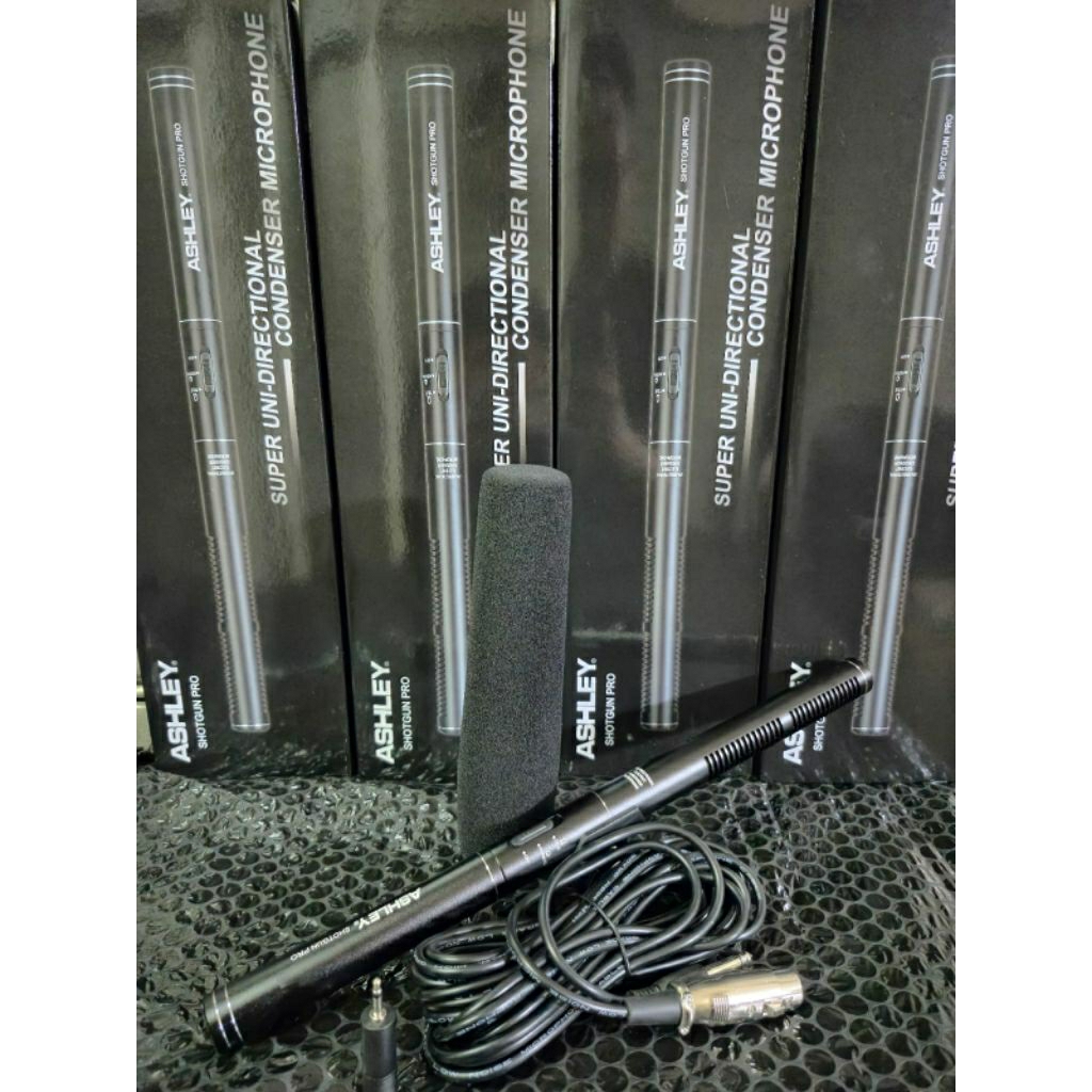 Mic Kabel Condensor Shotgun Pro Ashley Original DSRL Panjang