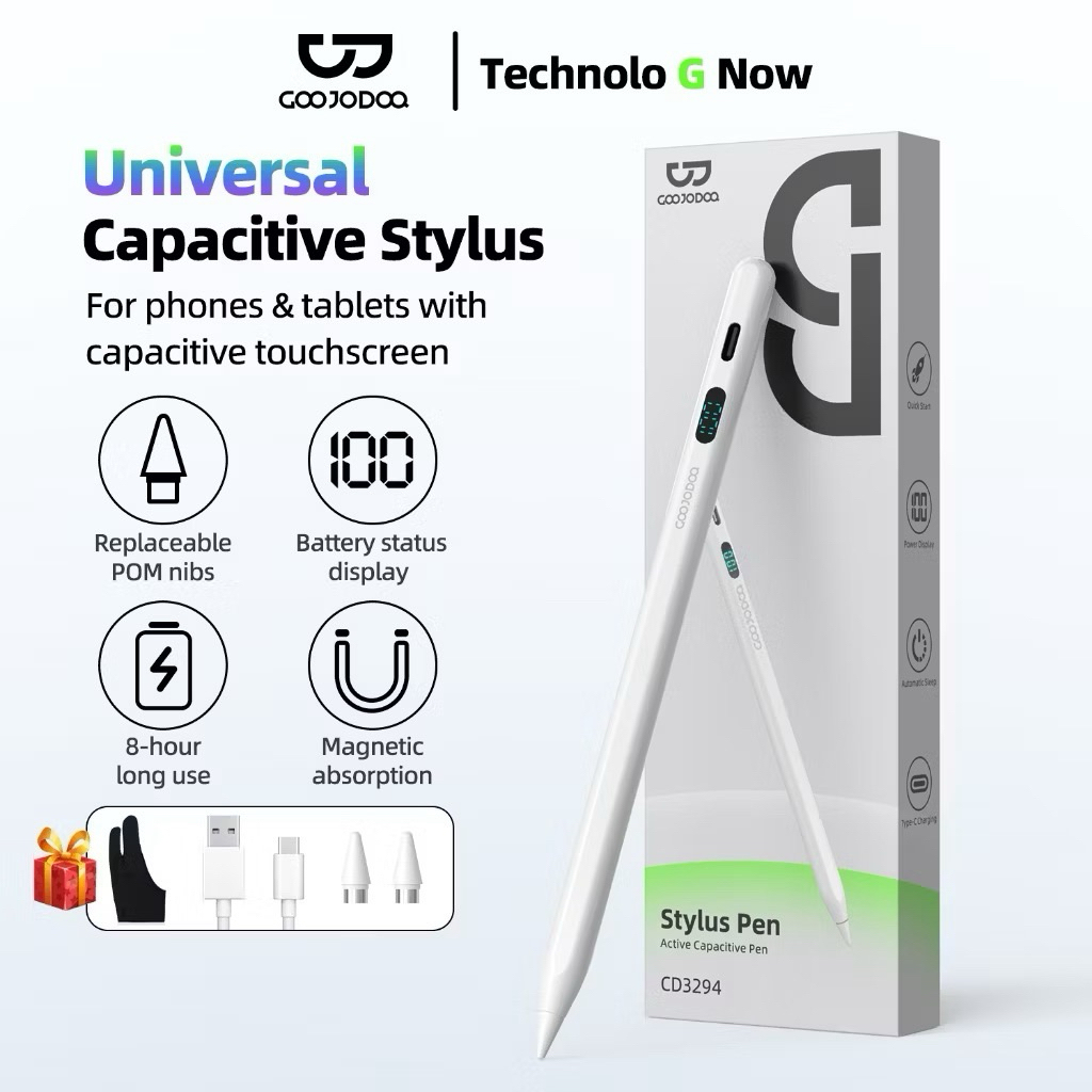 Goojodoq GD04 Stylus Pen Universal with battery indicator, suitable for Xiaomi, Huawei, PAD tablet a