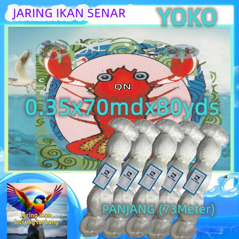 Jaring ikan senar 0.35 70x80 yoko UKURAN TINGGAL PILIH Jaring ikan murah jaring nelayan pukat ikan