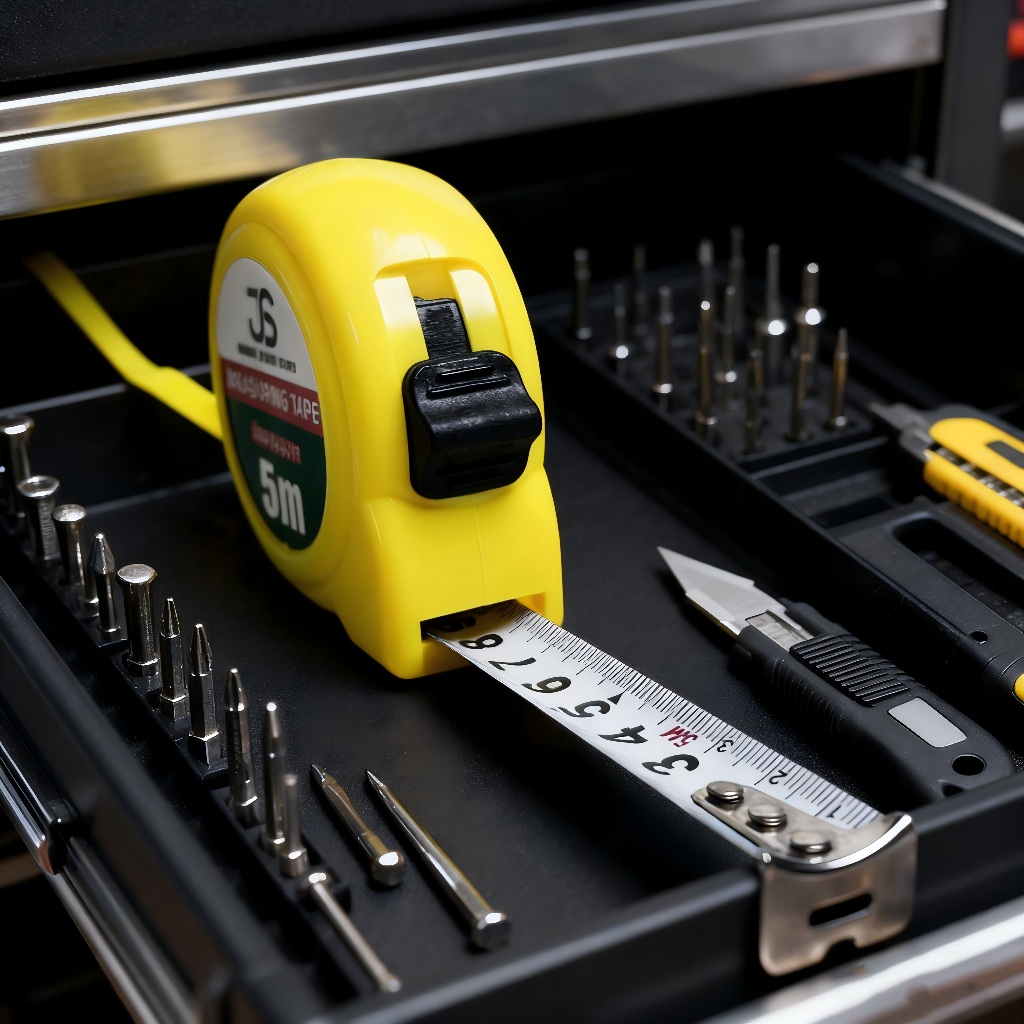 JS Meteran Tukang Measuring Tape Pita Pengukur Meteran Karet 5M