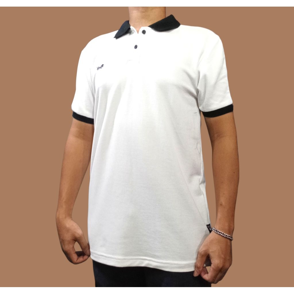 MURIF STORE | KAOS KERAH MONKL PRIA | KAOS KOMBINASI PRIA