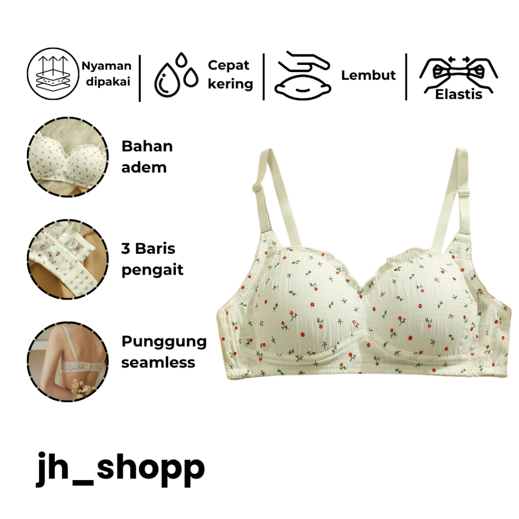 JH Bra push up tanpa kawat pakaian dalam wanita kekinian BH style korea style