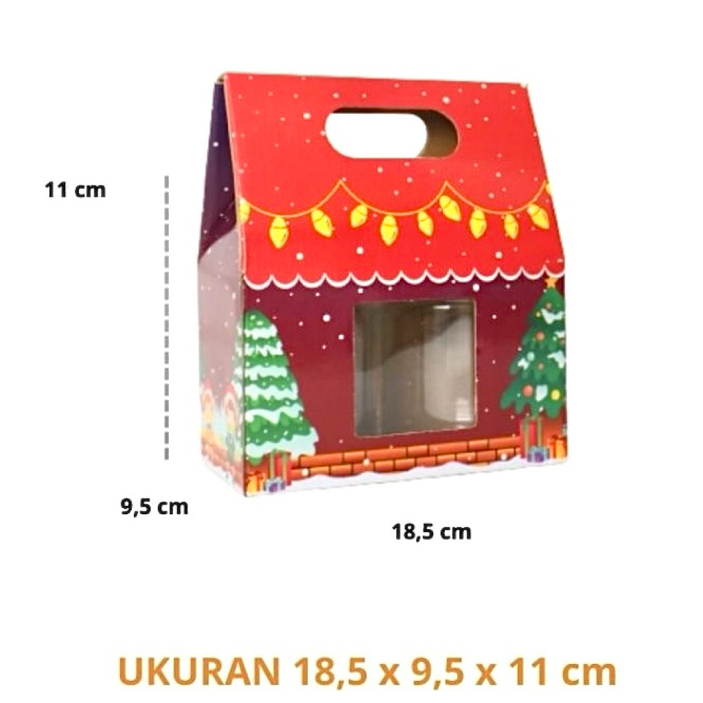 Dus Box Hampers Handle Natal Merry Christmas 18,5X9,5X10