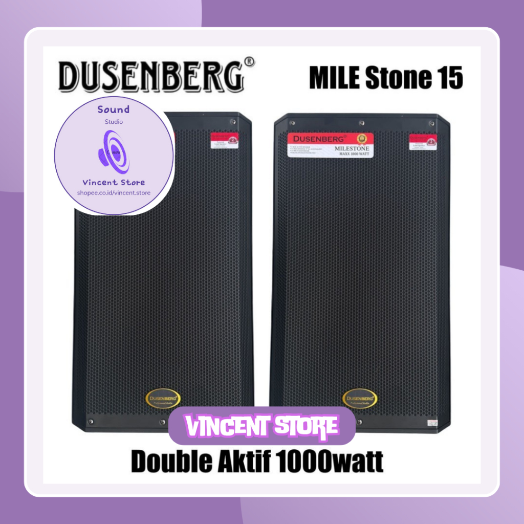 SPEAKER AKTIF BLUETOOTH KARAOKE SMART TV DUSENBERG 15 INCH MILESTONE 15 SPEAKER KARAOKE - 2 UNIT