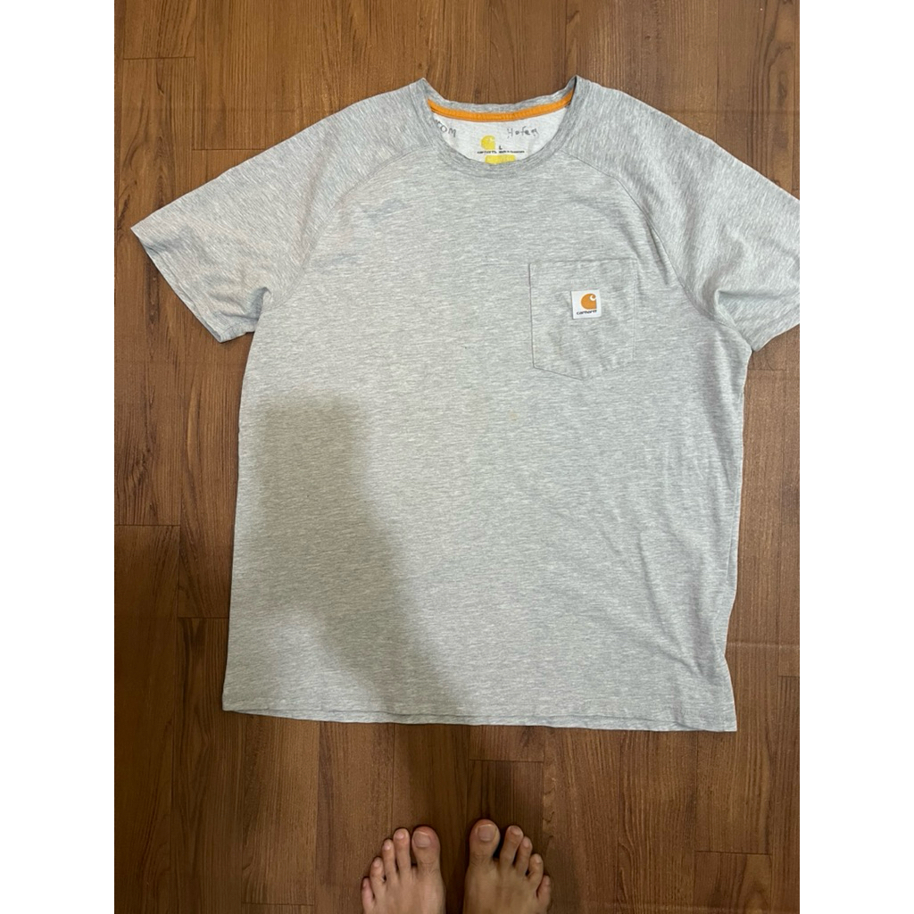 Kaos Carhartt pocket tee abu, force cotton original
